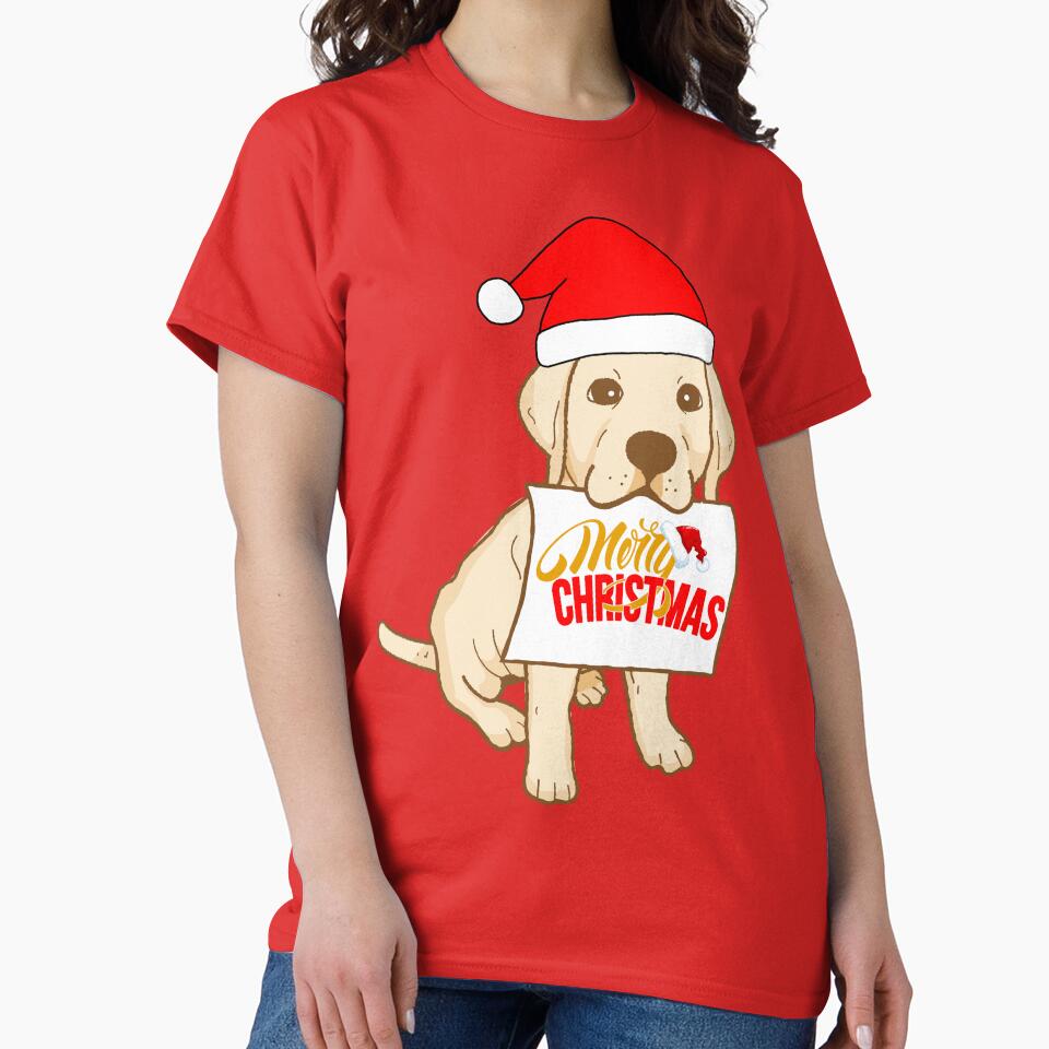 Cute Labrador Puppy With Santa Claus' Hat 11 - Merry Christmas, Perfect For Animal Lovers by Olivvier