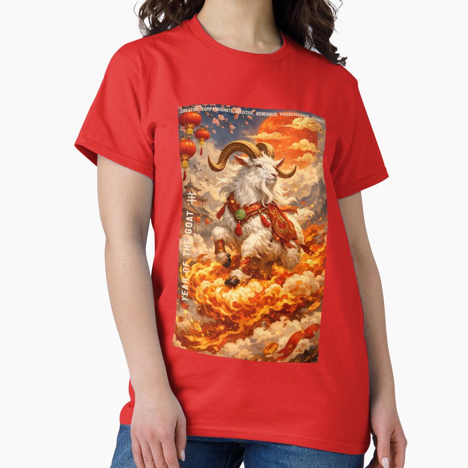 Year Of The Fire Goat Chinese Zodiac Lunar New Year 2027 by GraTEEtude