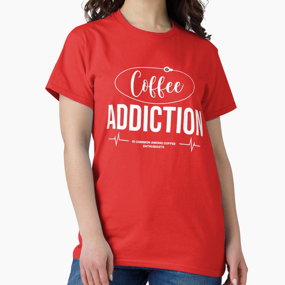 Retro Holiday Coffee Addiction Design – Caffeine Lovers Xmas Gift by Davimonst
