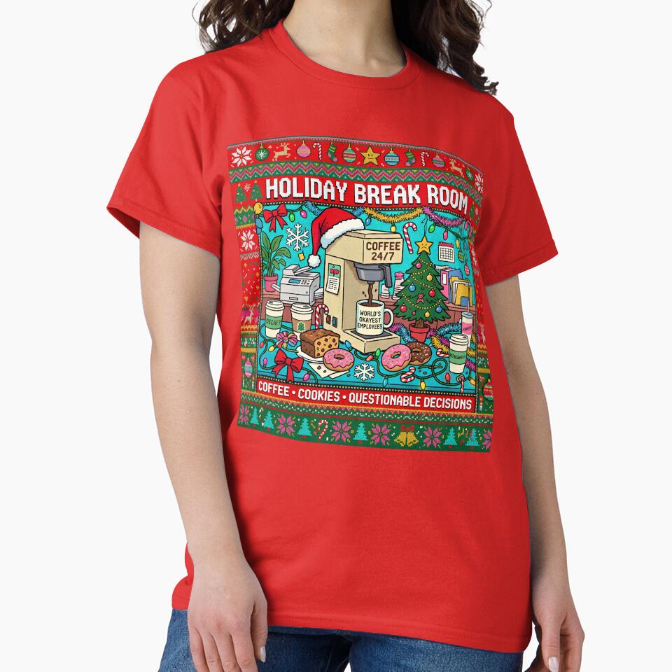 Holiday Break Room Ugly Christmas Sweater Retro Office Humor by FindYouByZ