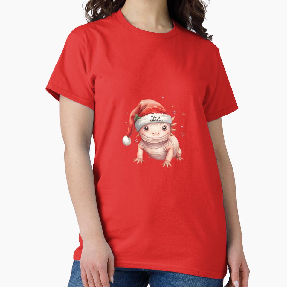 Cute Axolotl Christmas Santa Hat - Merry Christmas Water Lizard by MAGIC-STUDIOO