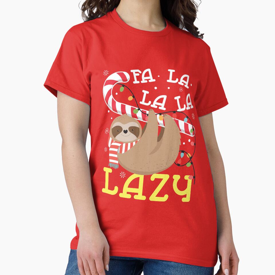 Sloth Christmas Fa La La La Lazy by jaygo