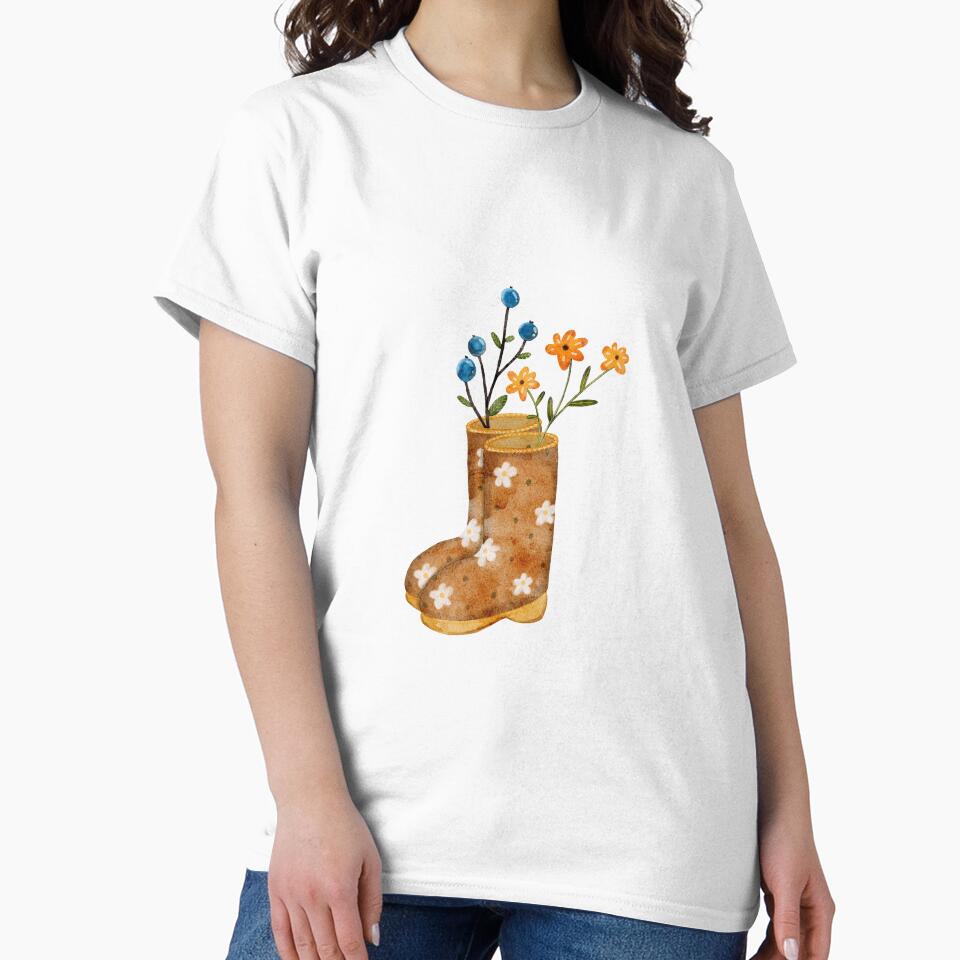 Cozy floral autumn boots by pinkyfish1010