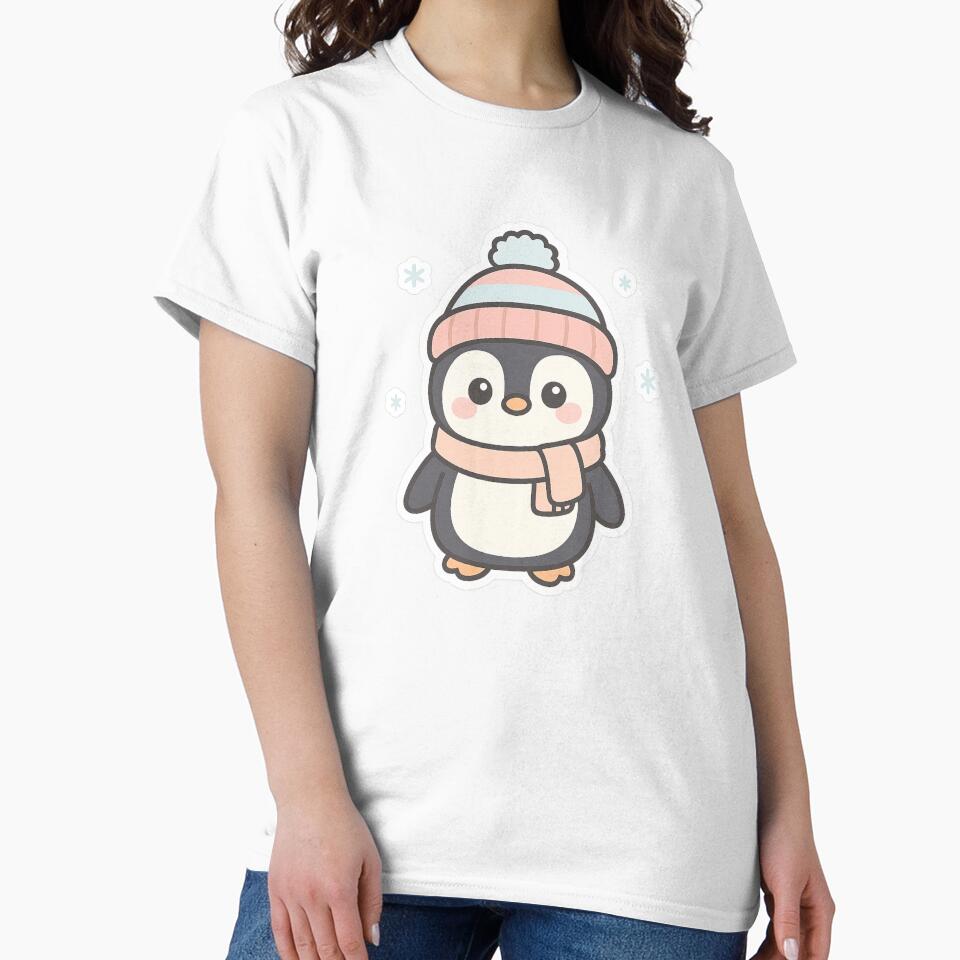 Cute Penguin with Hat – Kawaii Winter by neopeIina