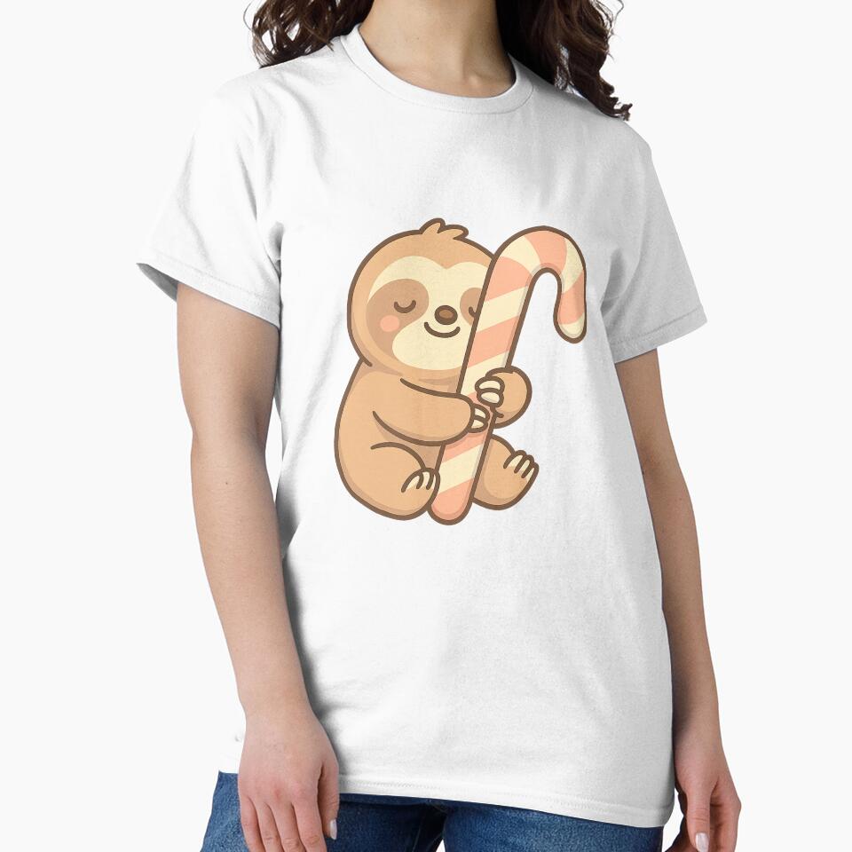 Sloth on Candy Cane by Napini