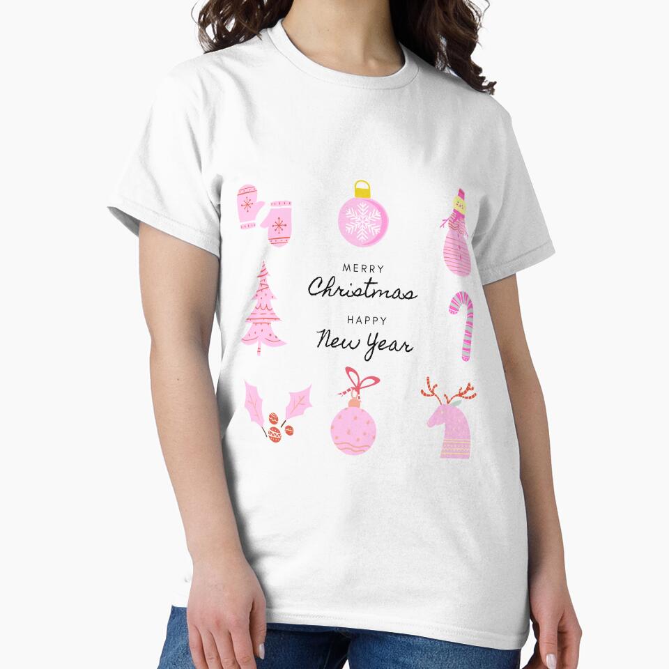 pink christmas stickers by aubreyjacobs