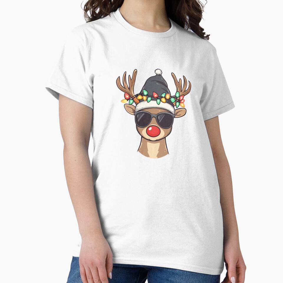 Reindeer and Christmas Lights by NicolasGlowArt