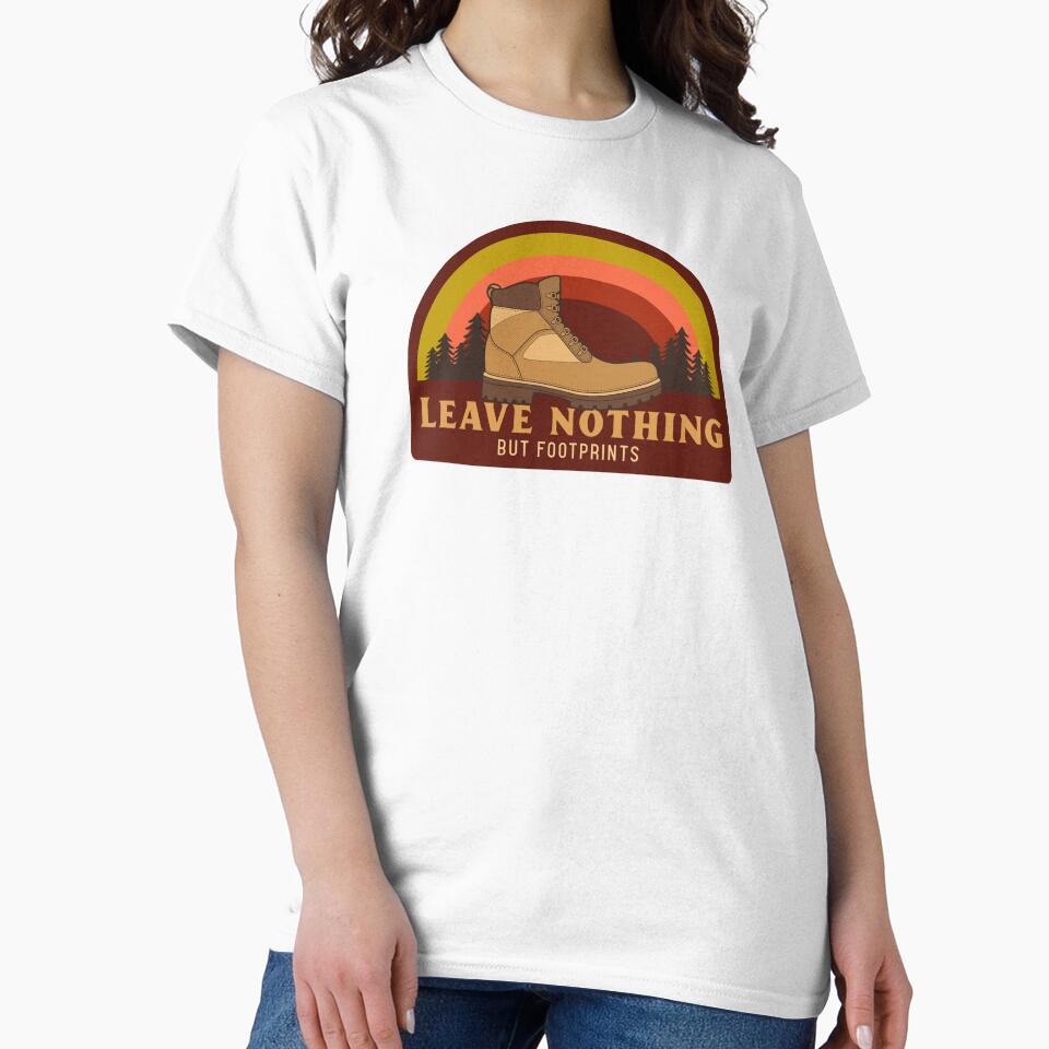 Camper-Van-Hiking Trails-Footprints-multicolor shirt by maamonshe