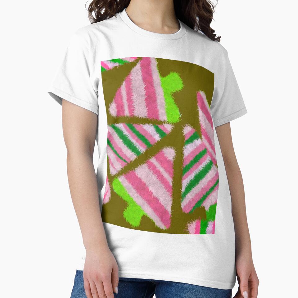 Christmas Trees in Green and Pink by Victoria Rose