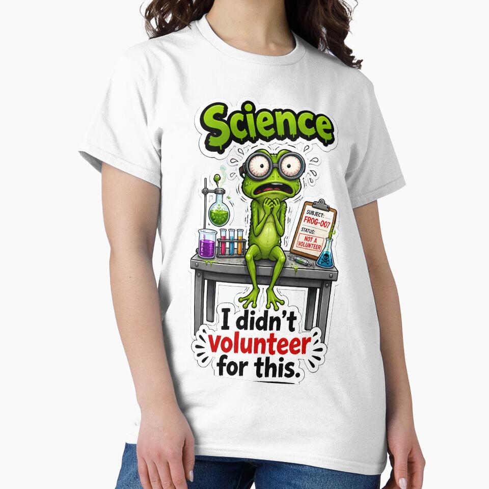 Science Frog – I Didn’t Volunteer for This Cartoon by Halbeskilo