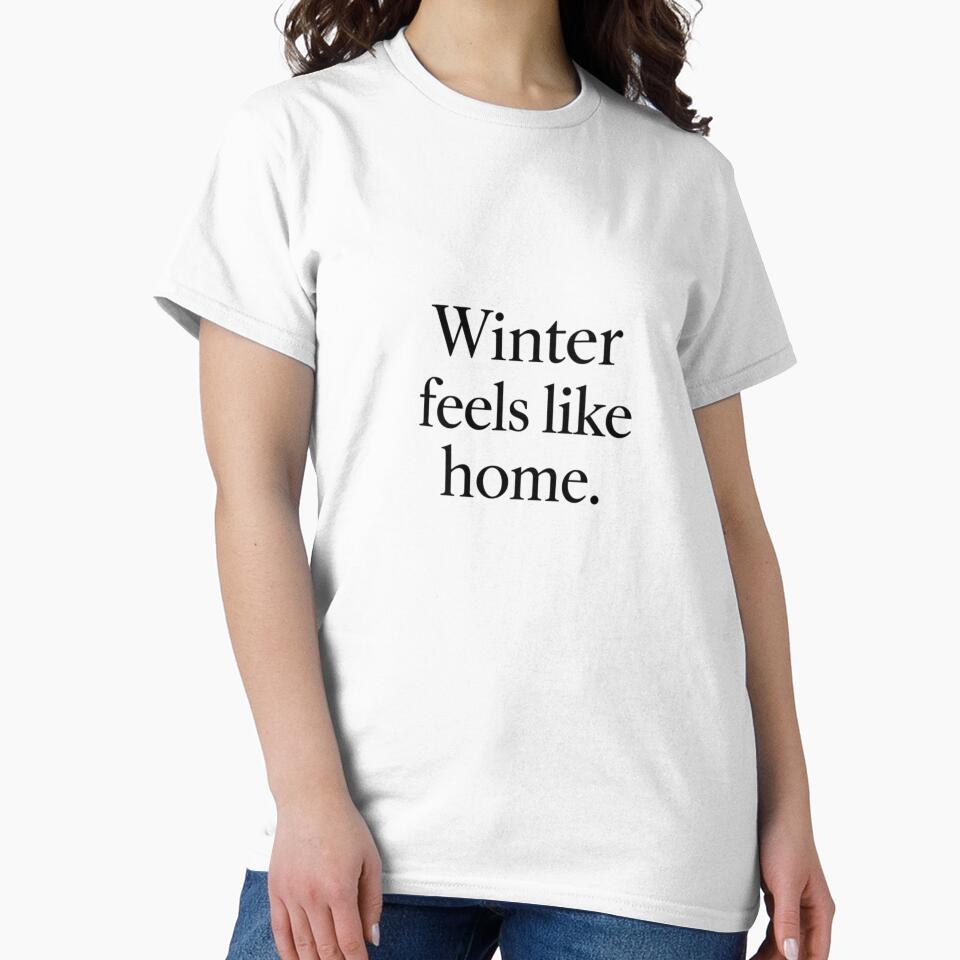 Winter Feels Like Home – Cozy Minimal Winter Quote by Irene Catchmind