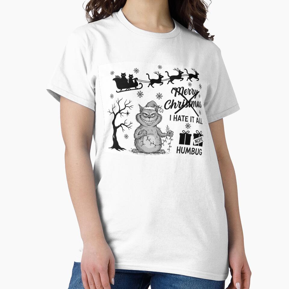 The Grinch Cat: Feline Holiday Rebellion Sticker – Humbug & Meow! by CosyCush