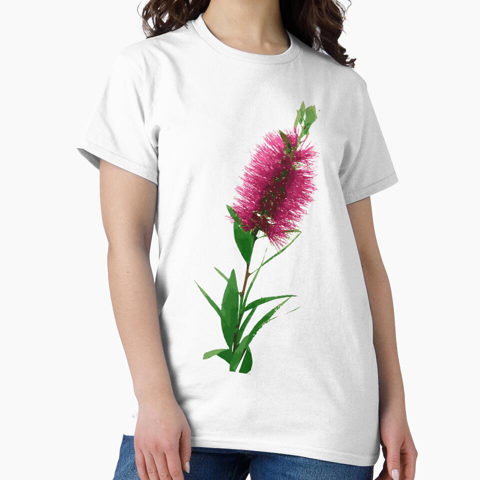 Bottlebrush Flower - Australian Native Floral - Pink by Annalee Beer Unisex