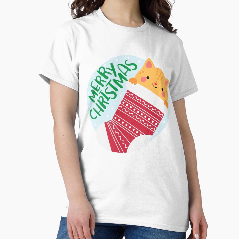 Tabby Cat in Christmas Stocking by HeraAndKosmos