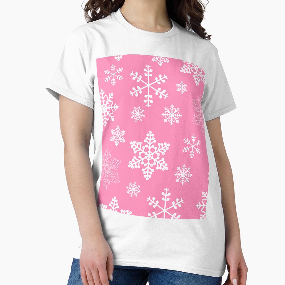 pink christmas snowflakes icy by Gossip Rag