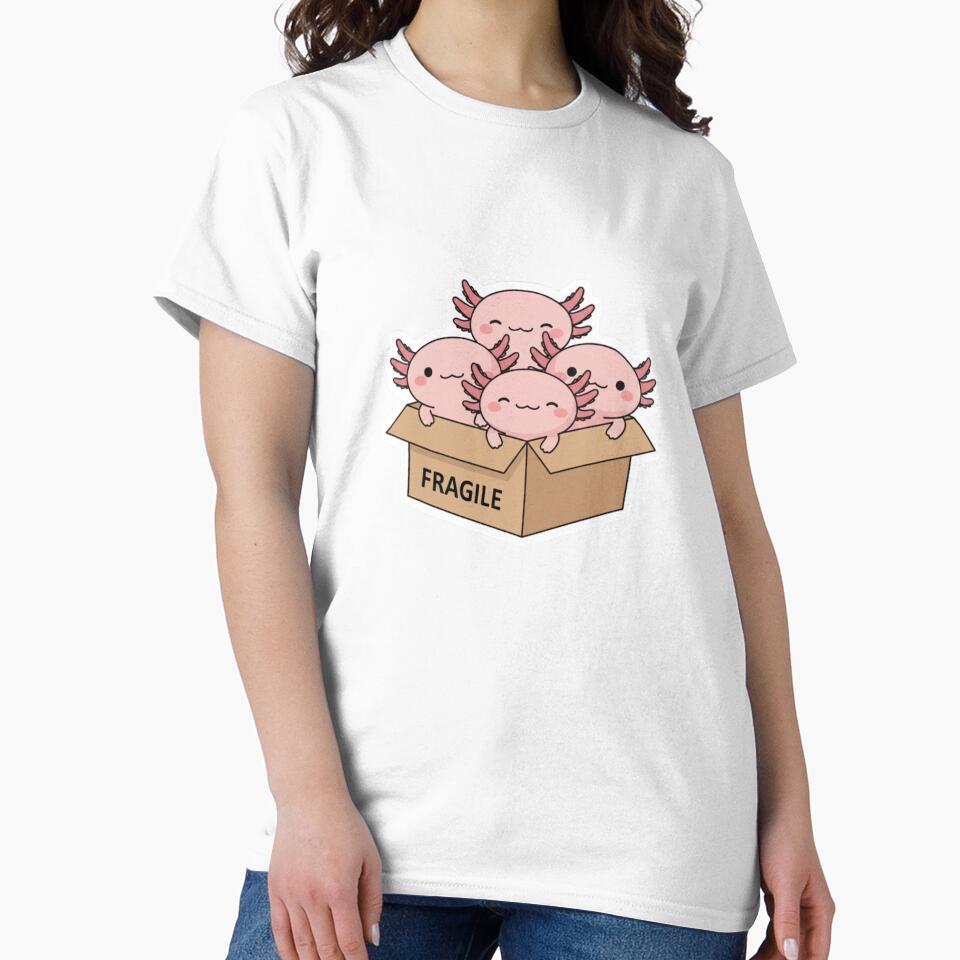 Axolotl in a box funny cute kawaii adorable by CheeseBlueprint