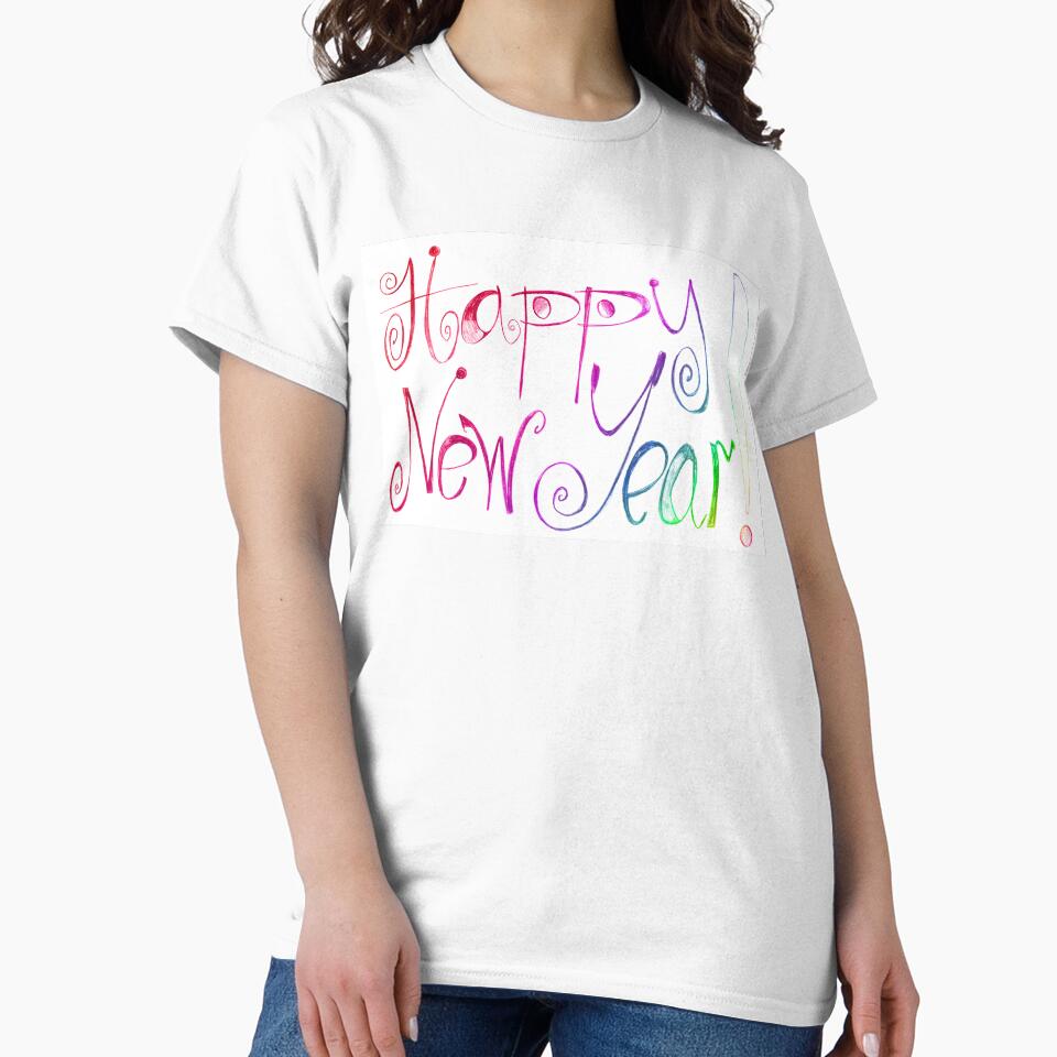 Happy New Year lettering greeting card | Happy New Year drawing handlettering text by lausn