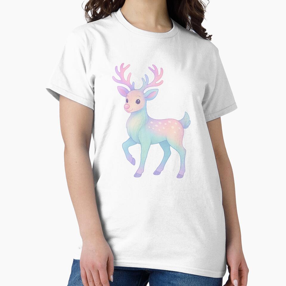 Pastel Christmas cute reindeer aesthetic by FatBirdie