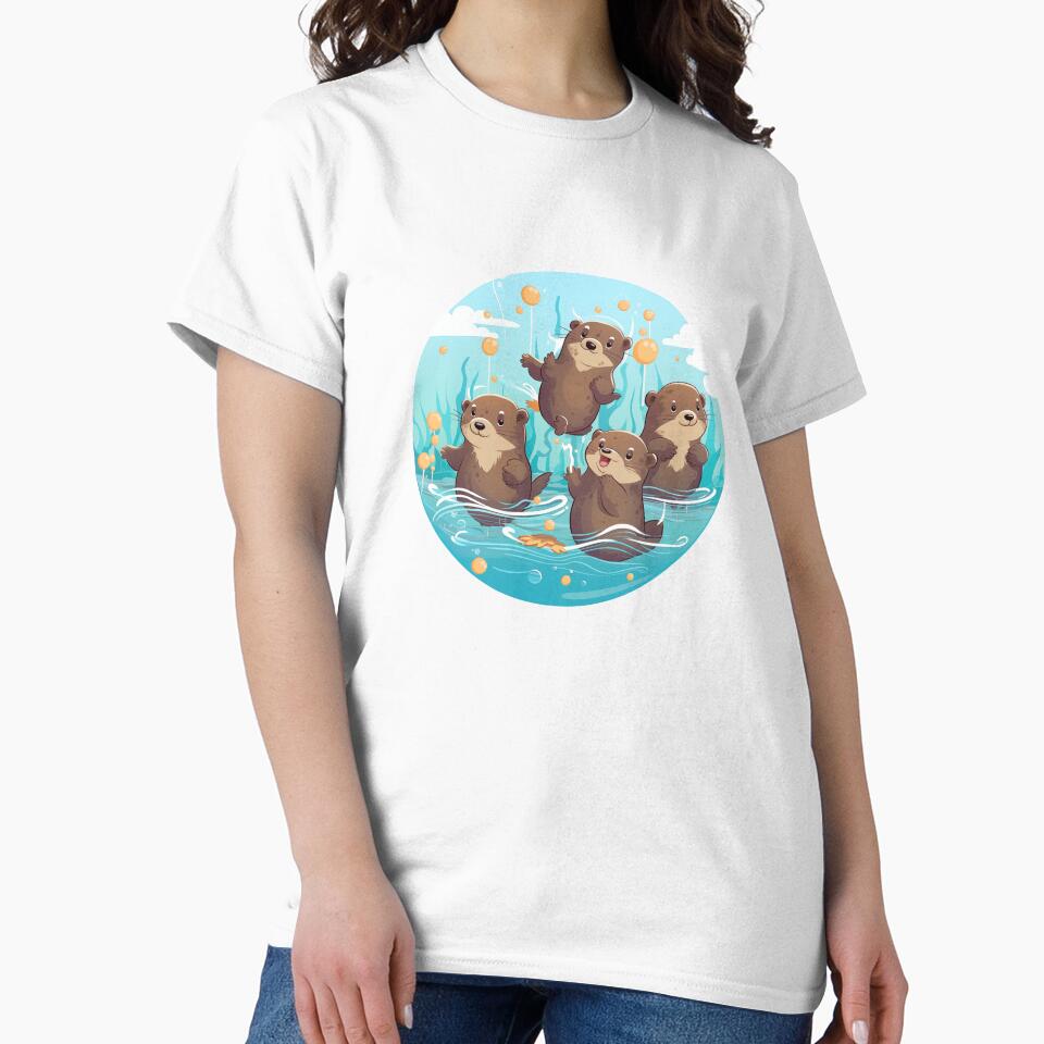 Otter-ly Adorable: Dive into Cute Otter Merch on Redbubble! by digizonebydas