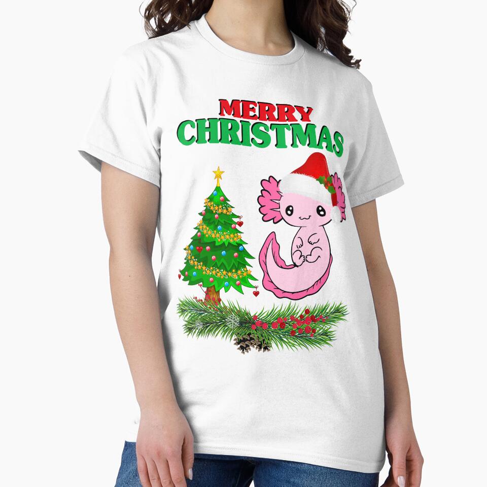 Christmas Axolotl, Christmas Tree with Axolotl by MoSaid