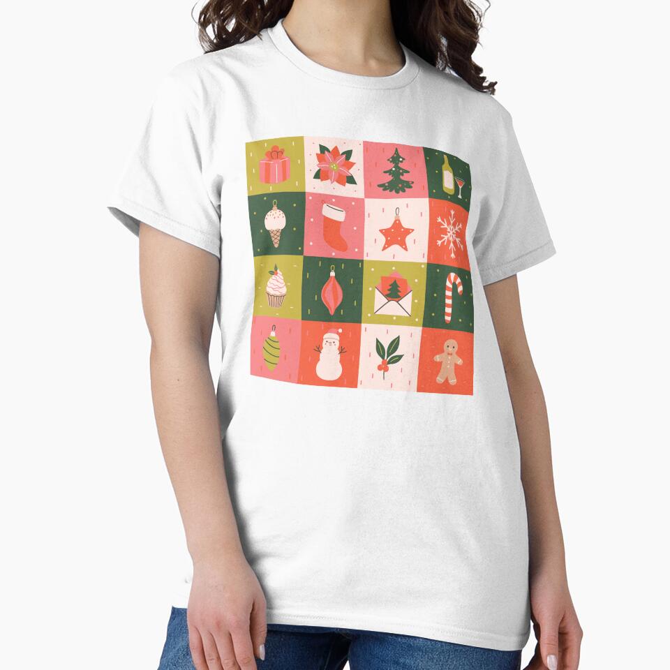 Christmas items  checkered pattern by burbura