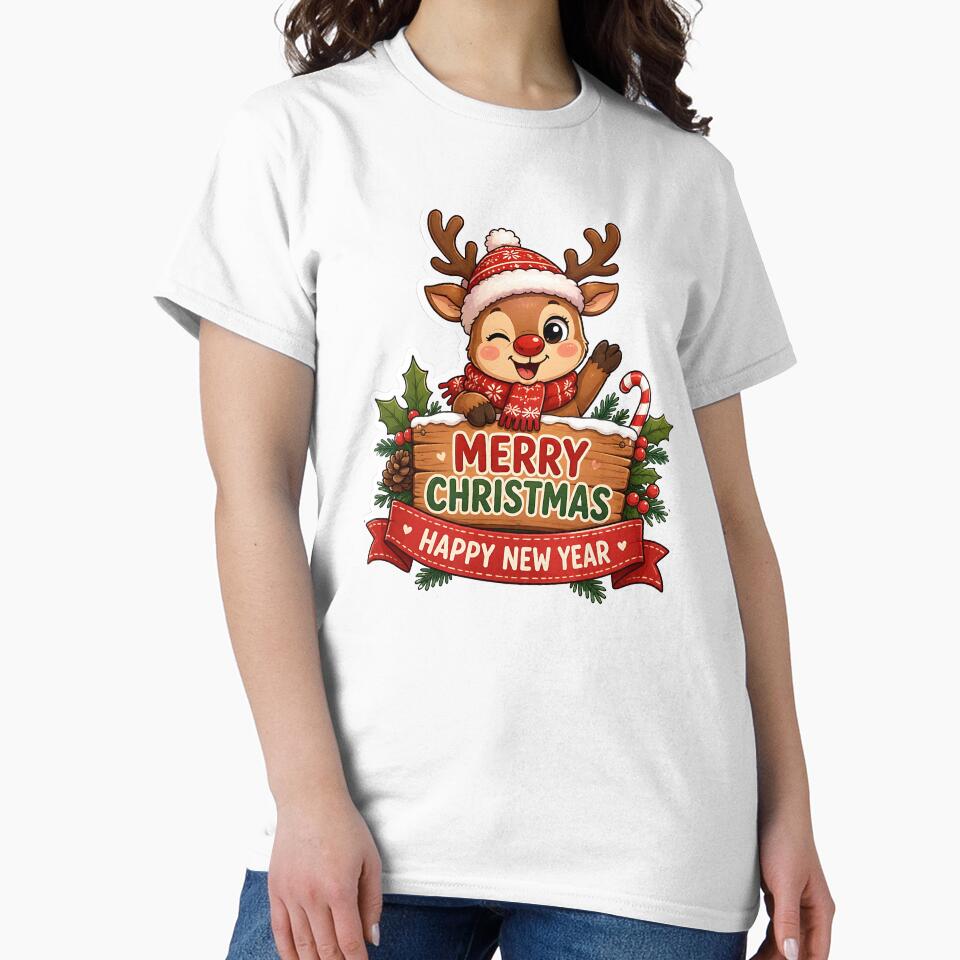 Cute Baby Reindeer Merry Christmas Sticker by Jaideep Walia