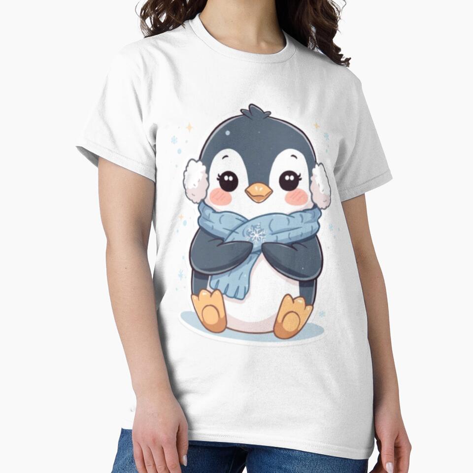 Cute Baby Penguin Winter Sticker | Kawaii Cozy Penguin by Tiny-Doodle-Co