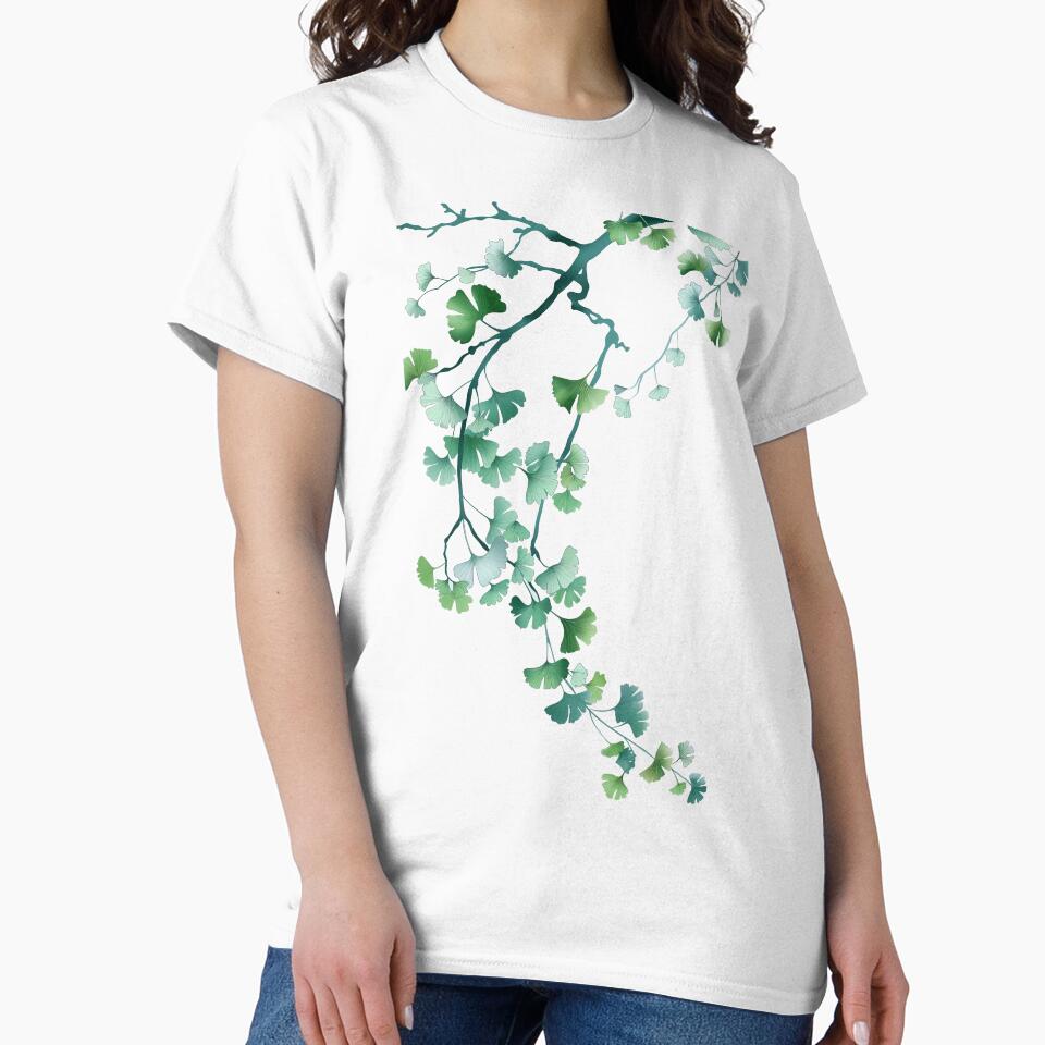 Ginkgo branch green by xiao xuans Unisex