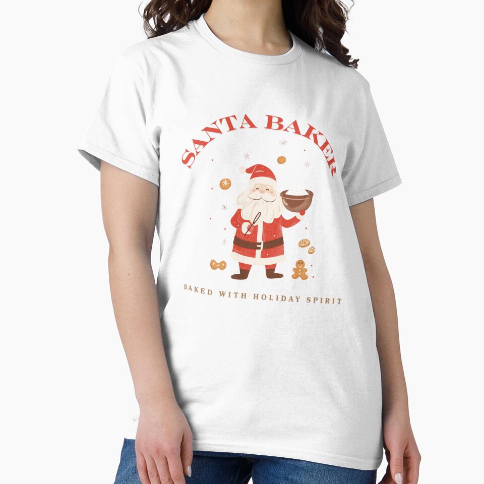 Santa Baker – Baked With Holiday Spirit | Cute Christmas Baking Design by LWDesignLab