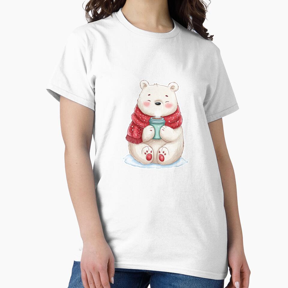 Polar Bear with Tea, Christmas by NicolasGlowArt