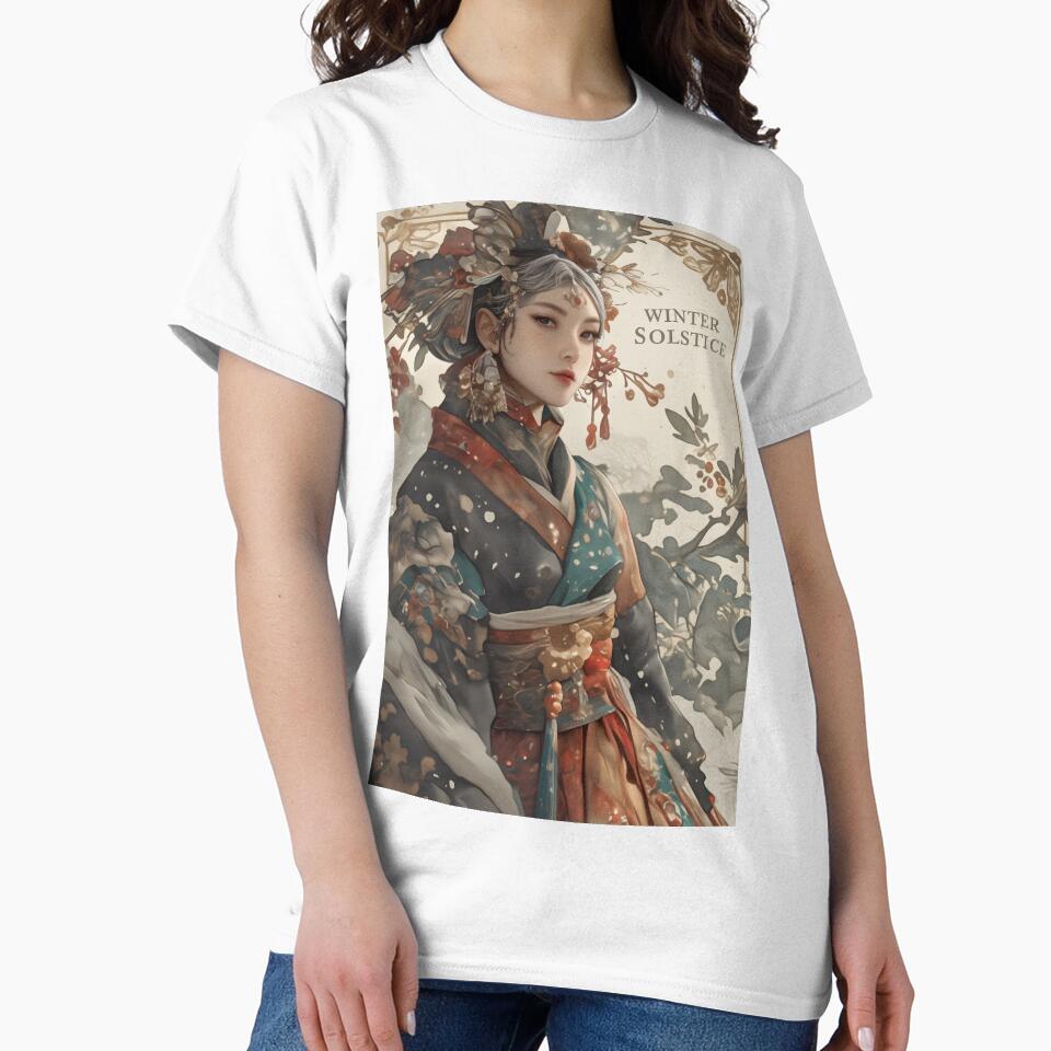 Winter Solstice woman in kimono by Lenycherry_art