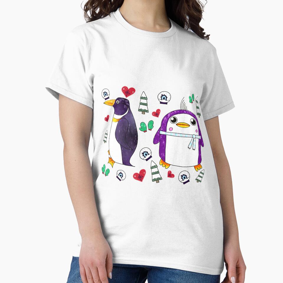 Christmas Penguin Adorable Kawaii Pattern by Grimdol Fair