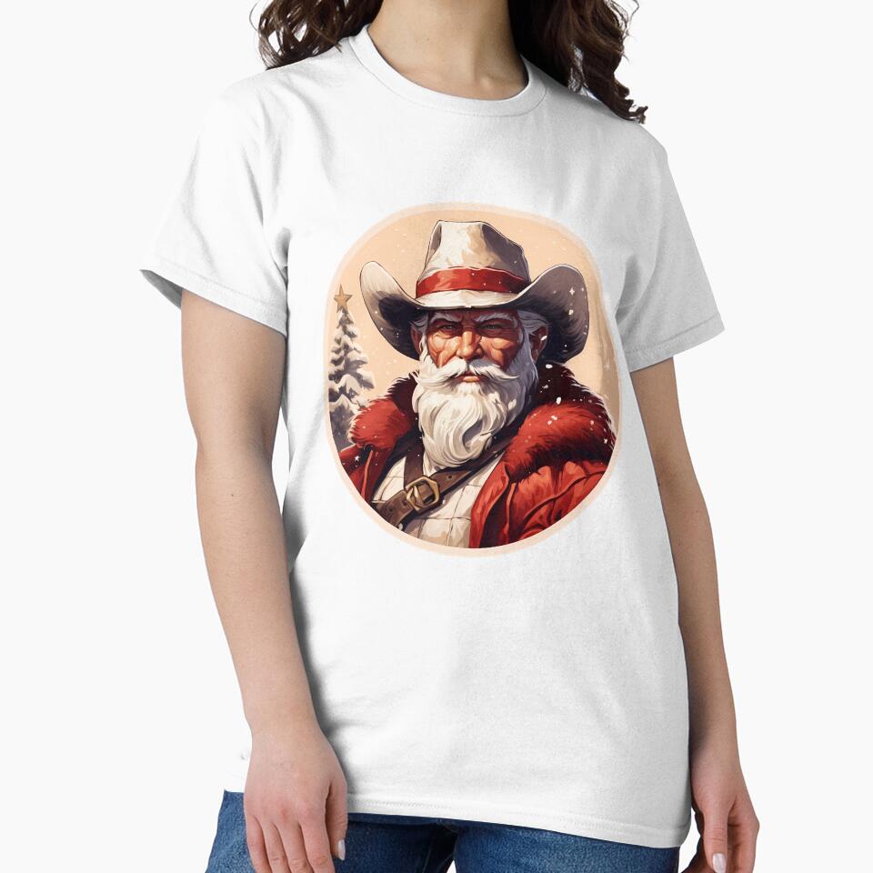 Western Cowboy Santa Claus by ColorFlowArt