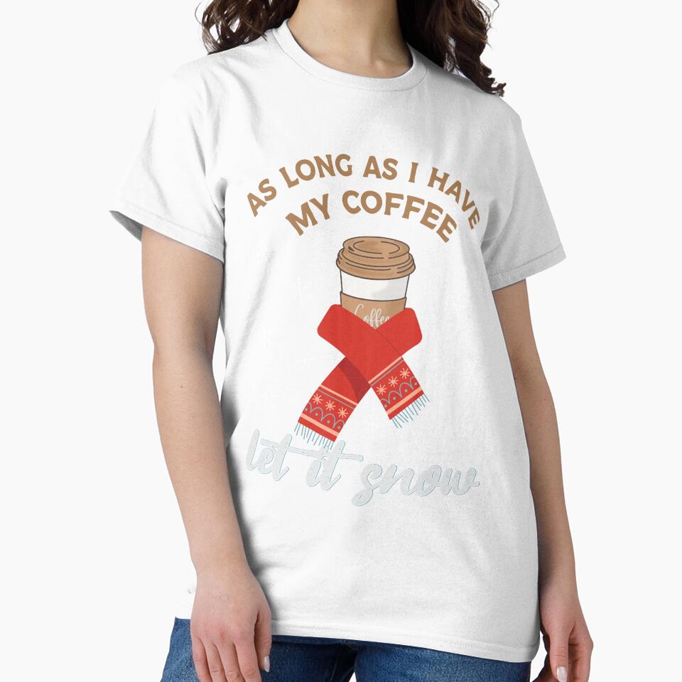 Funny Christmas Coffee Quotes Gifts for snow and coffee lovers - Christmas Coffee by Alice-Elgawi