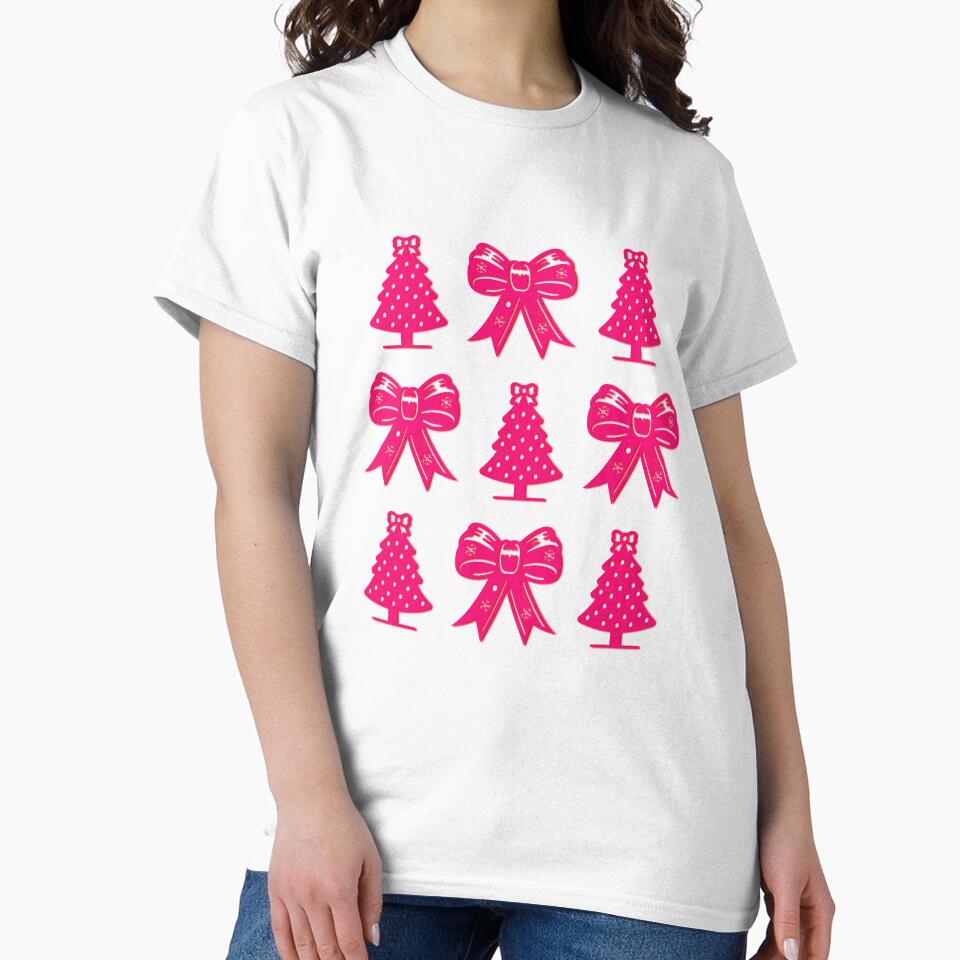 Pink Bow Christmas Tree Grid by artivibestudio