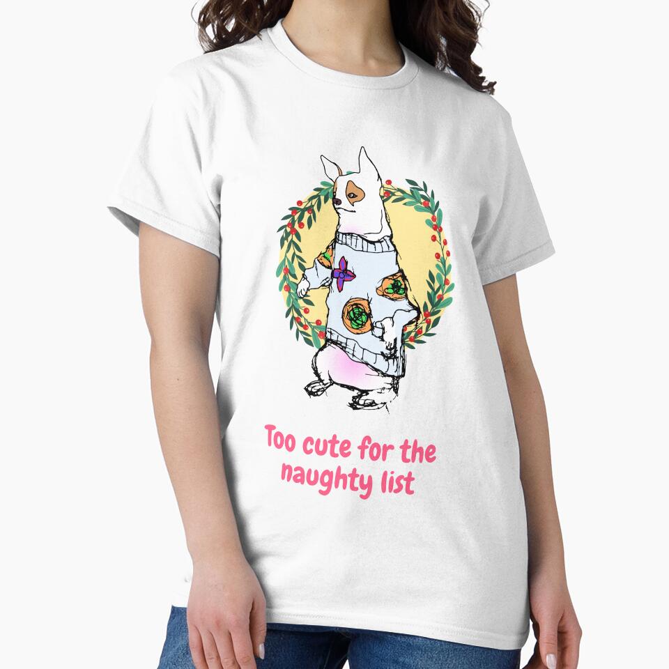 Too Cute for the Naughty List – Christmas Dog Design by Odd shloox