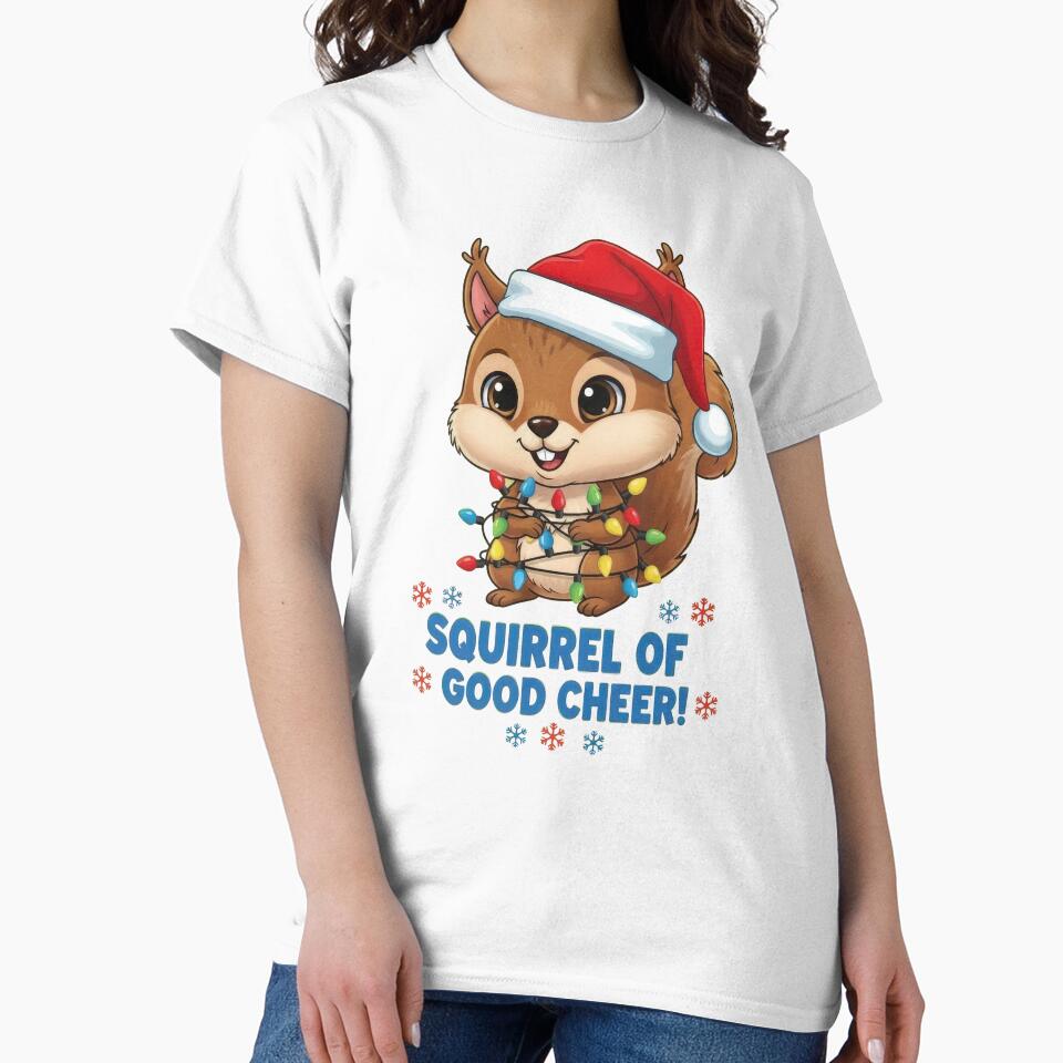 Holiday Squirrel of Good Cheer with Lights by ML-Media