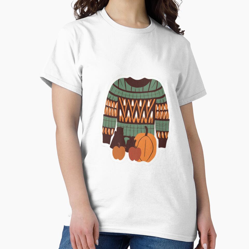 FALL SWEATER AND PUMPKINS AUTUMN SEASON by KENYA  HOGAN
