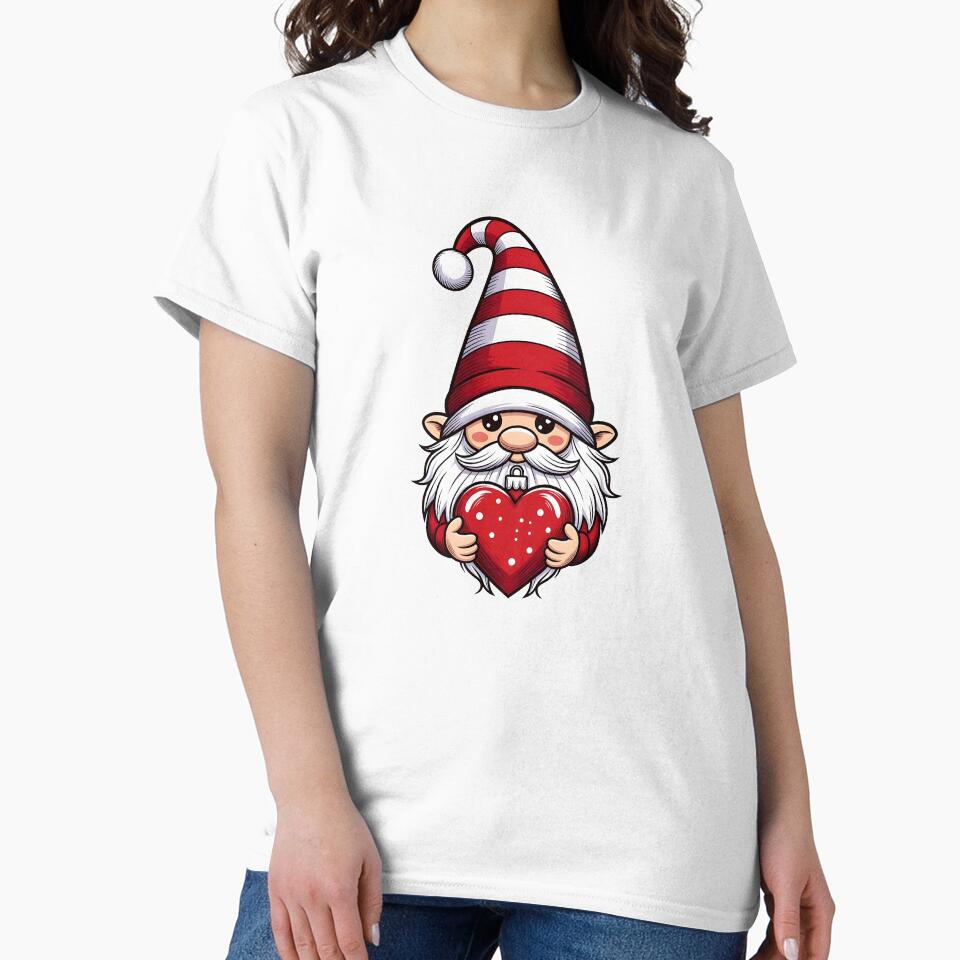 Cute Christmas Gnome with Heart by SunDrift