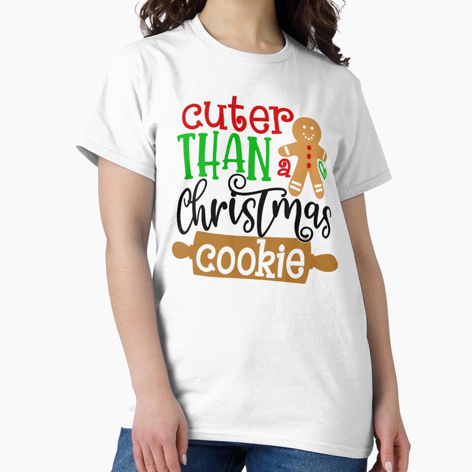 Cuter Than A Christmas Cookie Gingerbread Man Holiday Design by Minnesnowta