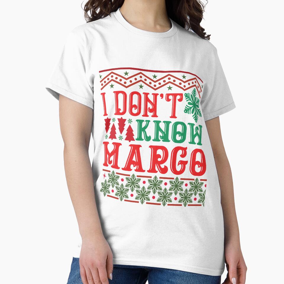 I dont know margo ugly Christmas sweater holiday design by Dominika Farkašová