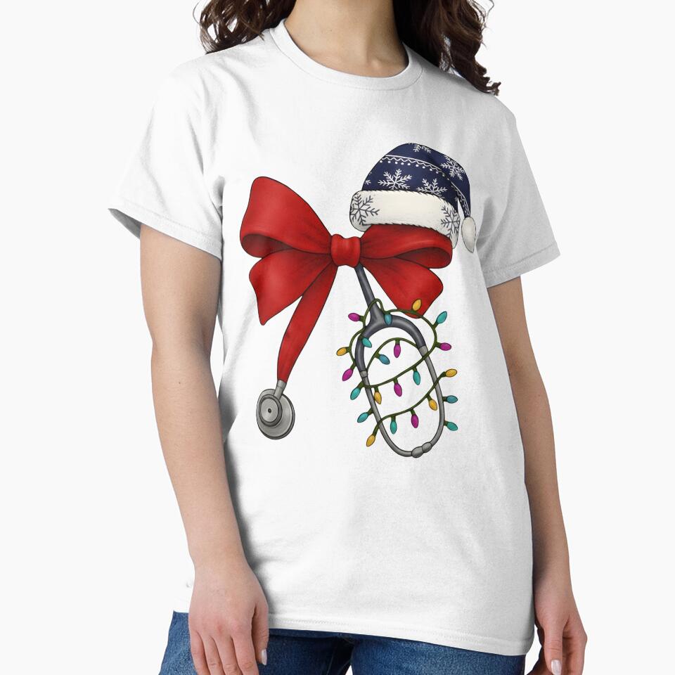 Nurse Christmas Coquette, Merry Christmas, Nurse, Santa Christmas, Nurse Life Christmas, Stethoscope by DesignDenDo ⭐⭐⭐⭐⭐