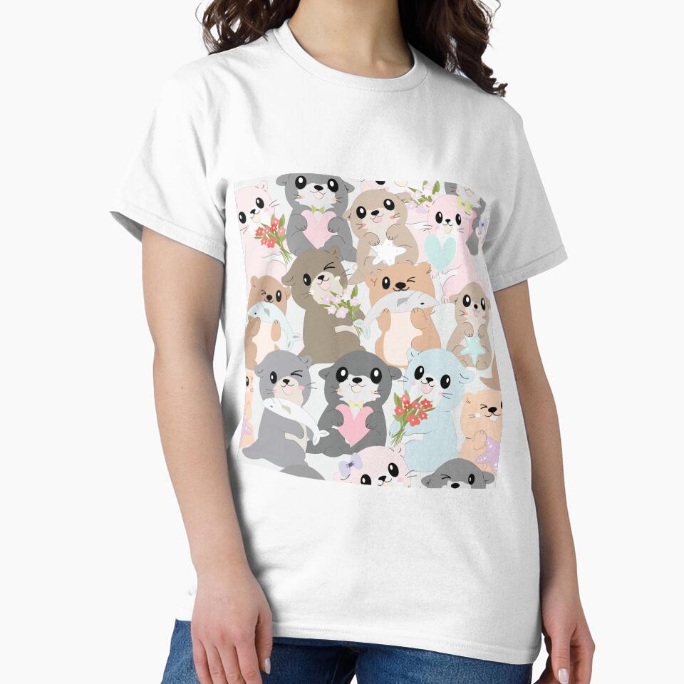 Cute Cartoon Otters by HauckClothing