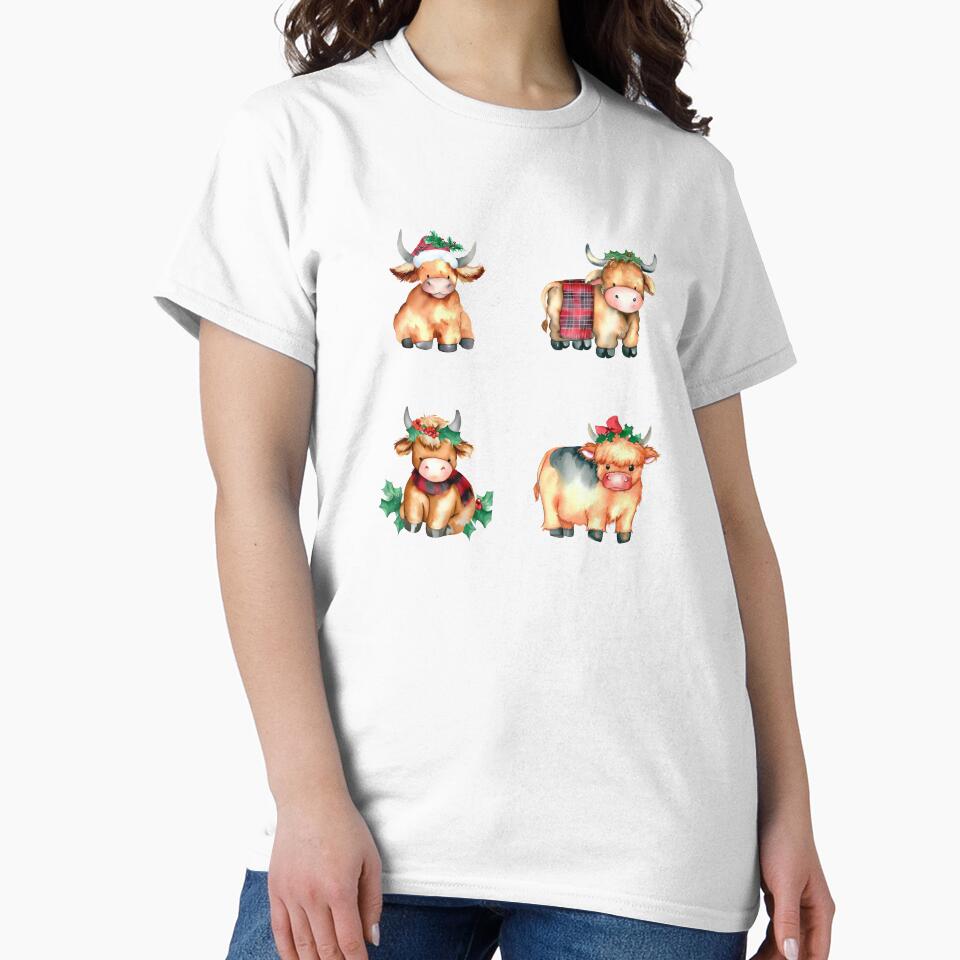 Cute Christmas Scottish Highland Cows by TheAnimalZ00