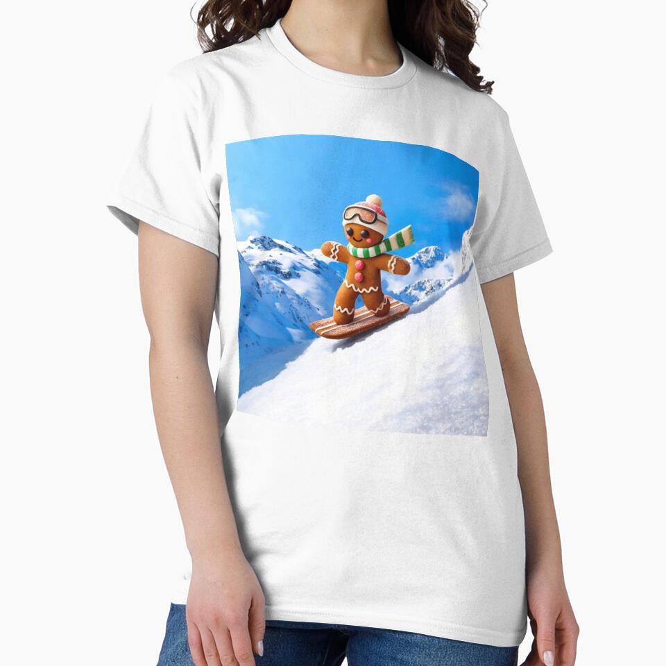 GINGERBREAD MAN CATCHING SOME SLOPES by Arts4U