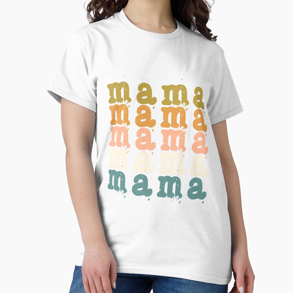 Mama mama mama design in retro colors by InnaMGraphic