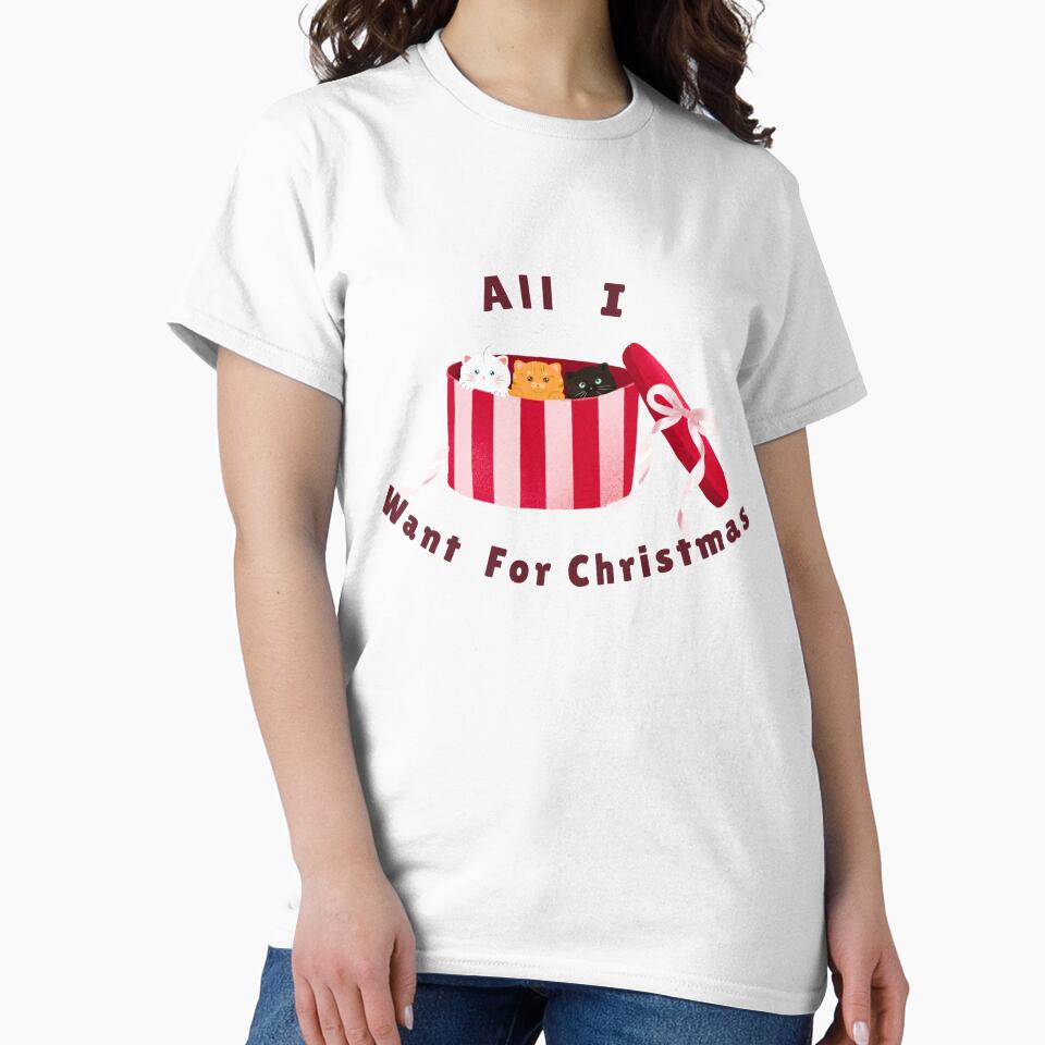 All i want for christmas cute kitten themed gift box by SolaceCatDesigns