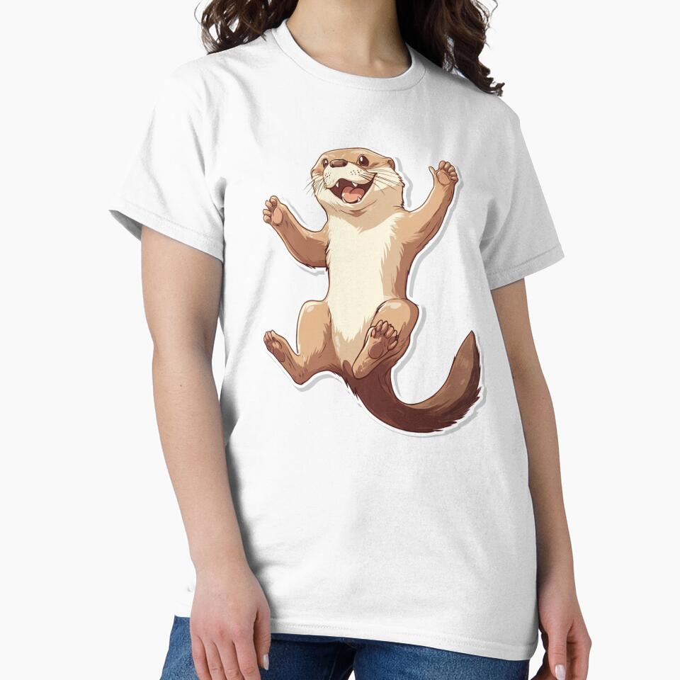 Happy Otter Sticker by NicolasGlowArt