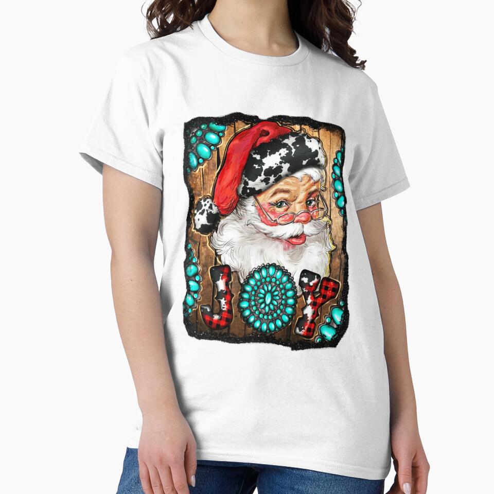 Western Country Merry Christmas Santa Claus Joy Cowgirl by Hennes643