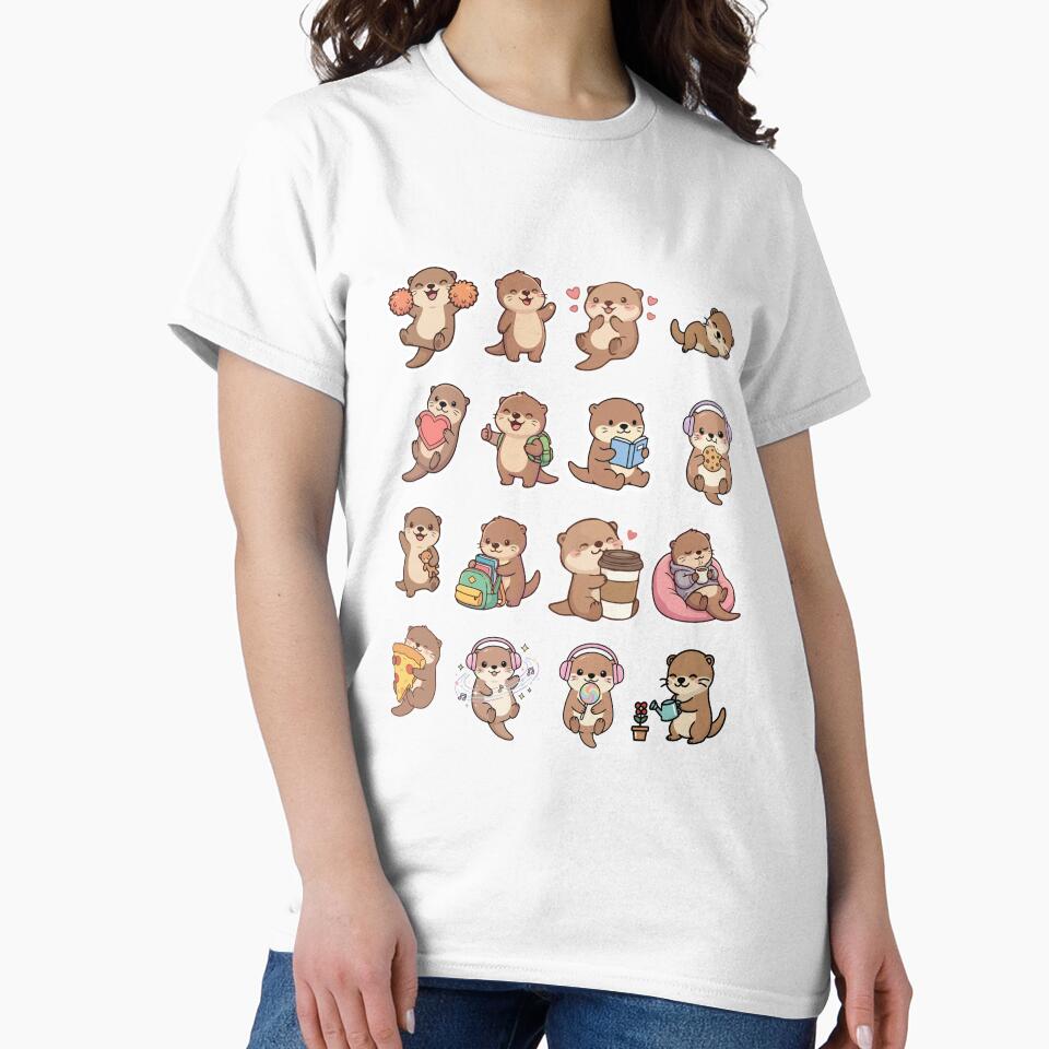 Funny Kawaii Chibi Otters Pack by creativerooney